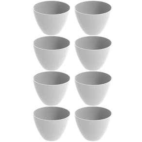 8 Tigelas Redonda Grande 6,2L Travessa Servir Branca Salada Frutas Pratos Quentes Crippa