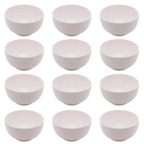Conjunto 12 Bowls 400ml Porcelana Branca Lyor New Bone Lagos Iogurte Açaí Petiscos