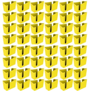 Kit 48 Suportes Porta Guardanapos de Mesa Trio Crippa Amarelo Lanchonete Restaurante