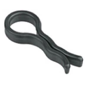 Kit 144 Presilhas para Calça Clips Prendedores de Cabides 8x2cm Pretos Plásticos