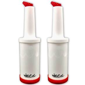 Kit 2 Garrafas Plásticas Store`n Pour 1000ml Vermelha Weck Flair Bartenders