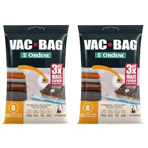 Kit 2 Sacos a Vácuo para Roupas 55x90cm Impermeável Grande V