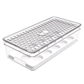 Organizador Porta 15 Ovos com Grade e Tampa Transparente Crippa Geladeira Cozinha