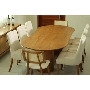 Sala de Jantar 2,40m com 8 Cadeiras Zara - Requinte Salas
