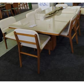Sala de Jantar com 8 Cadeiras 2,20 Estellar Requinte Salas