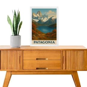 Quadro Decorativo Patagônia 45X34Cm - Com Vidro