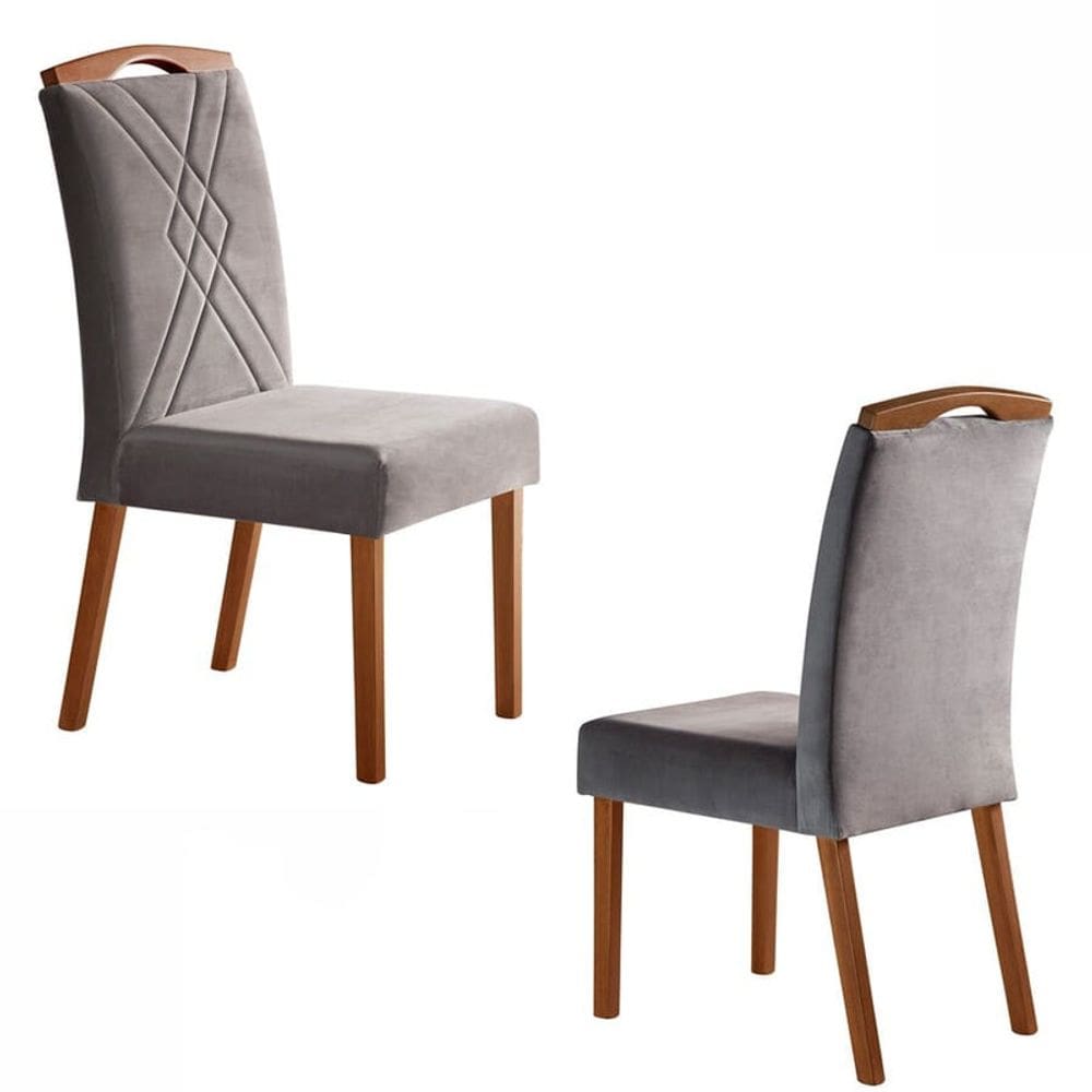 Cadeiras Mesa de Jantar com Pegador - Louise- Requinte Salas