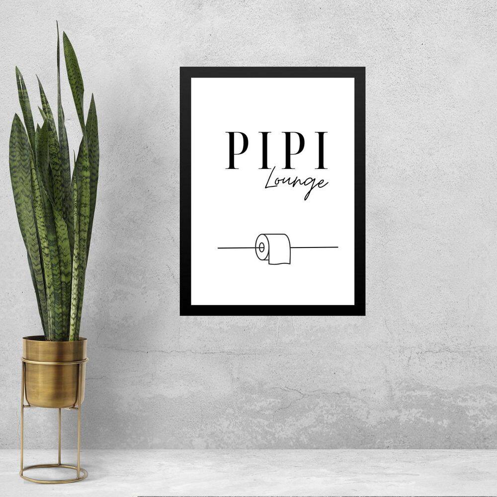 Quadro Decorativo E Divertido Banheiro Minimalista 24X18Cm