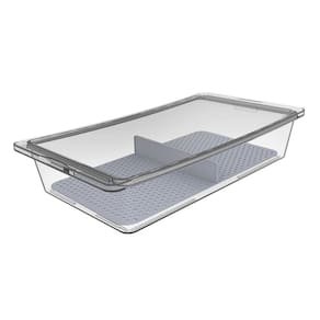 Travessa Hermética Retangular com Tampa e Divisória 4,8L Frutas Legumes Verduras Crippa
