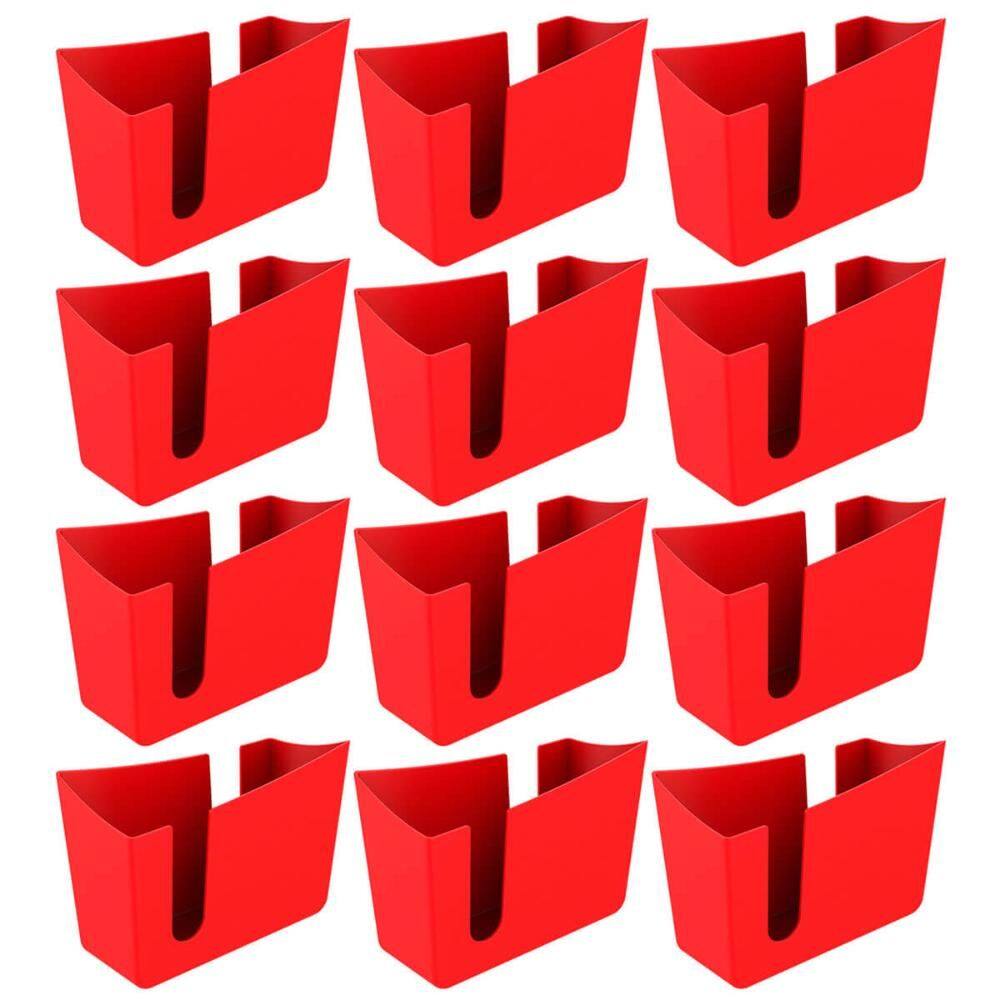 Kit 12 Porta Guardanapos de Mesa Organizador Trio Crippa Vermelho Restaurante Lanchonete