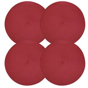 Jogo Americano Redondo Fresno Espiral Cereja 38cm 4 Peças - Lyor