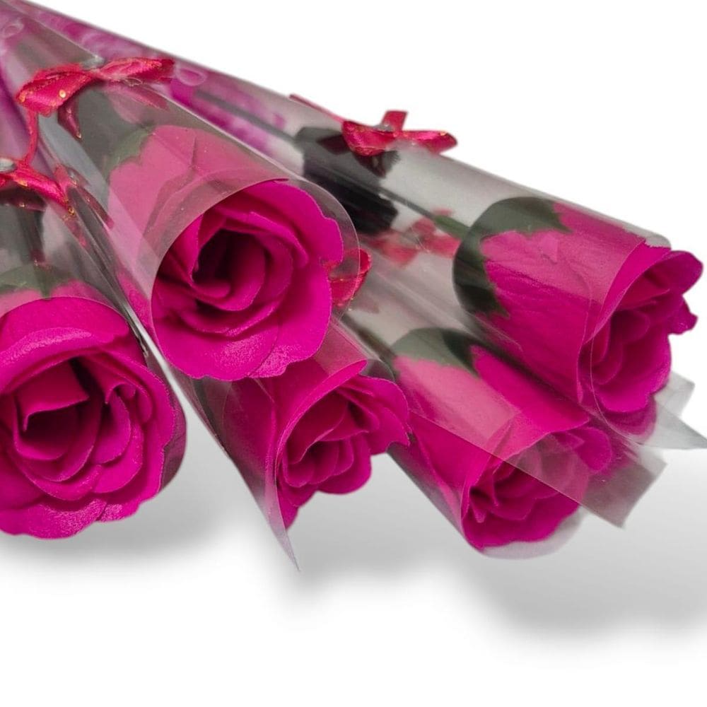 6Un De Rosas Individuais Artificiais - Presente Dia Das Mães