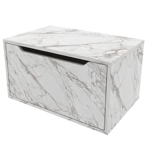 Balcão Gabinete Para Banheiro 60cm com 1 Porta Mármore Branco Tecnomobili BN3646