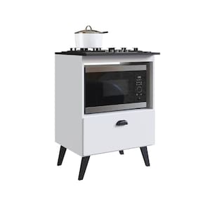 Balcão com Porta Basculante para Forno e Cooktop 4 Bocas 60x51,7x85cm Bogotá Branco