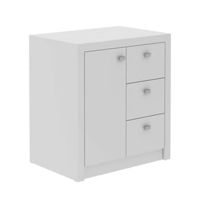 Balcão para Escritório com 1 Porta e 3 Gavetas ME4111 Branco Tecnomobili