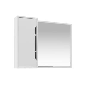 Espelheira para Banheiro BN3645 com 1 Porta Branca 80x60cm Tecnomobili