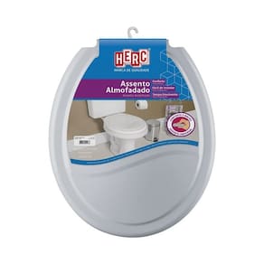 Assento Sanitário Herc Almofadado Cinza Claro