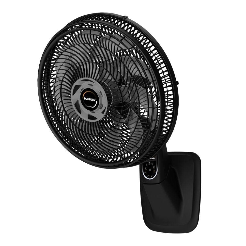 Ventilador De Parede Mallory Smart Control 140W Preto Com Grafite - 110V
