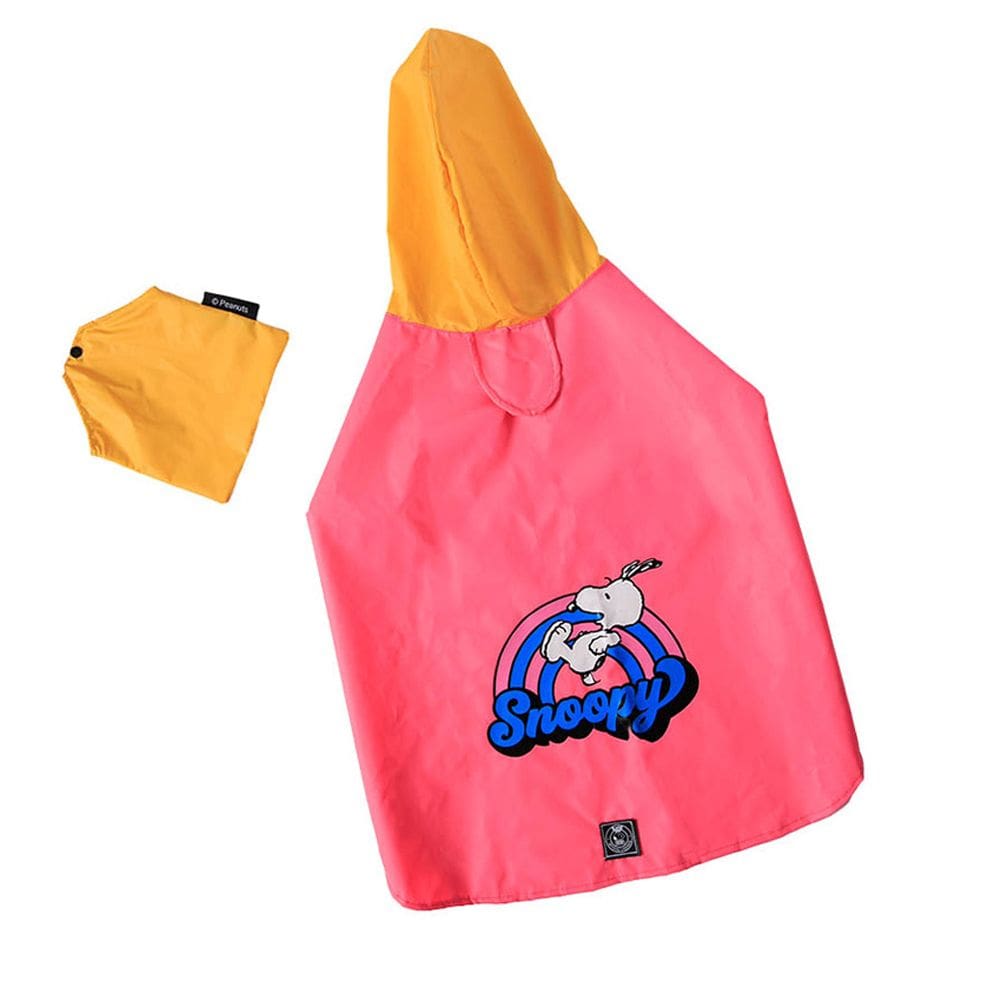 Capa de Chuva para Cachorro Snoopy Rainbow Rosa para Cães Zooz Pets