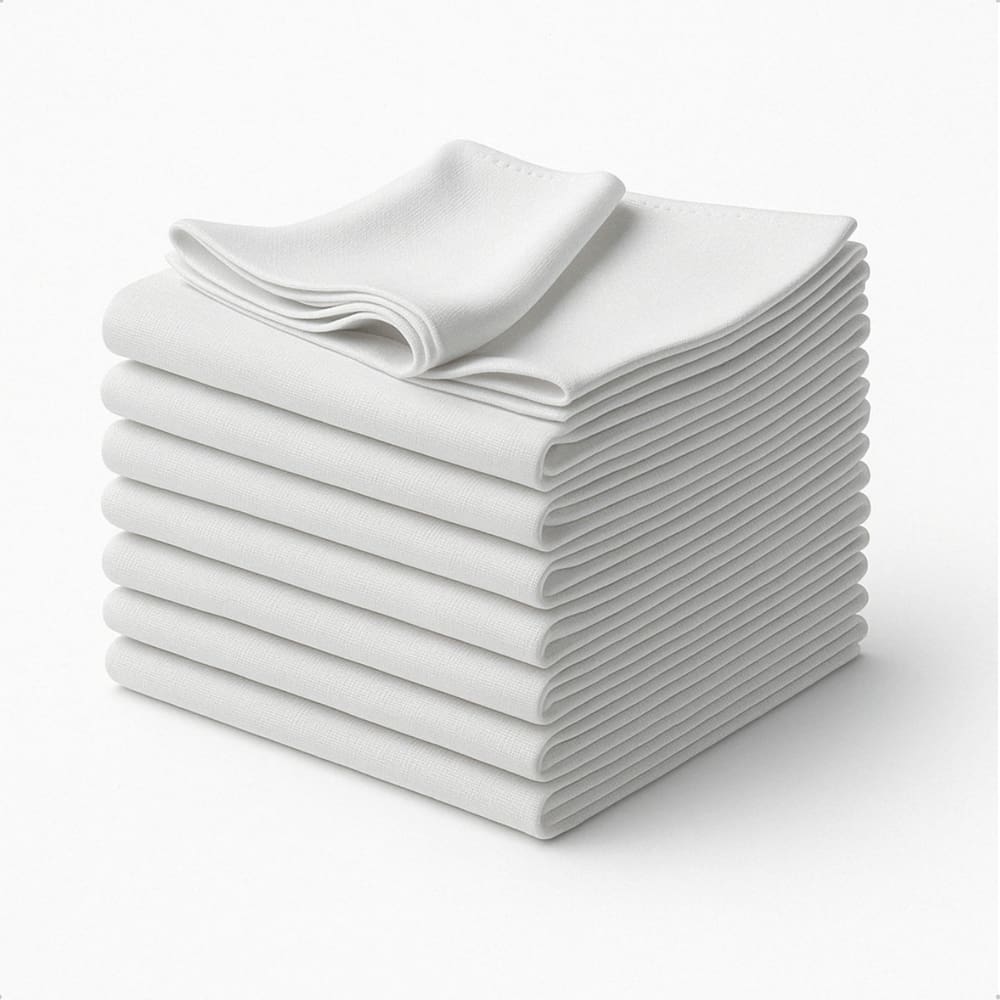 Kit 10 Panos de Prato Grande Liso Branco Santa Margarida