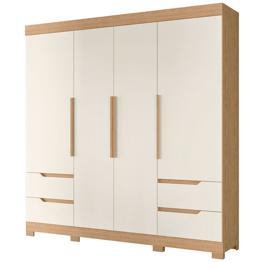 Guarda Roupa Vivacce 4 Portas e 4 Gavetas Albatroz