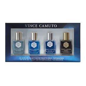Conjunto de perfume de presente Vince Camuto para homens com 4 tamanhos de viagem EDT