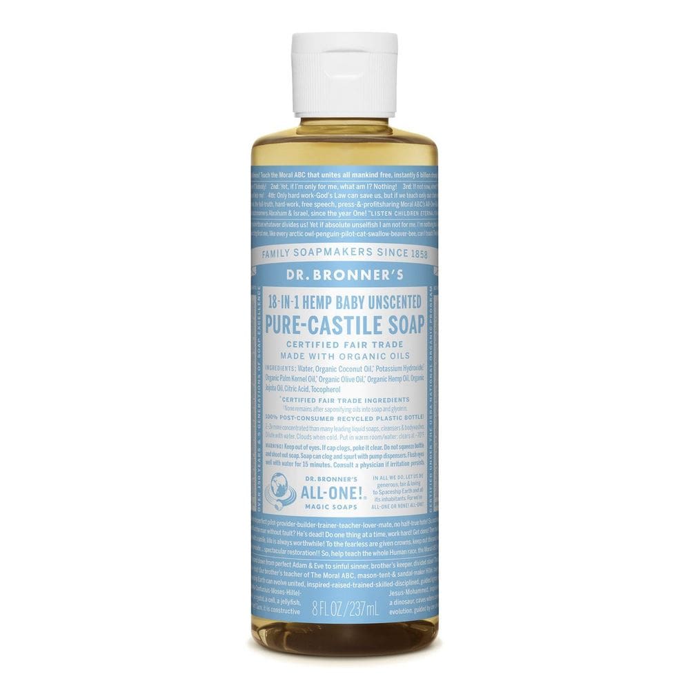 Sabonete líquido Dr. Bronner`s Pure-Castile Baby Sem Perfume 240 mL