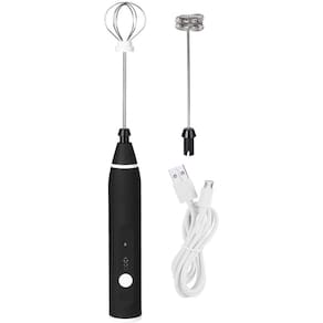 Batedeira de ovos, batedeira elétrica automática para ovos, espumador de leite, misturador PRETO