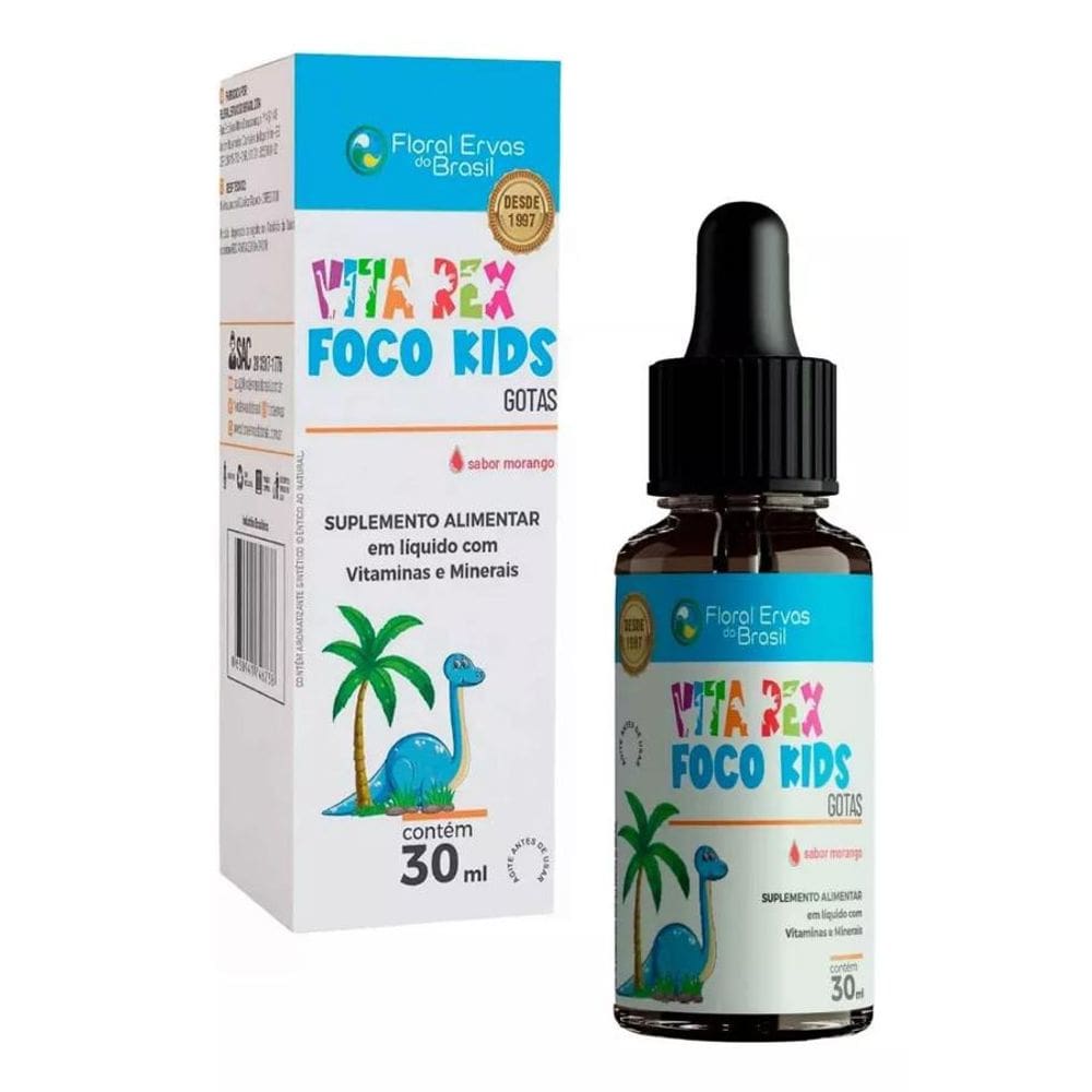 Vita Rex Foco Kids Gotas 30ml - Floral Ervas