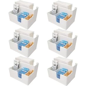 Kit 6 Porta Sachês Guardanapos Açúcar Organizadores Bancada