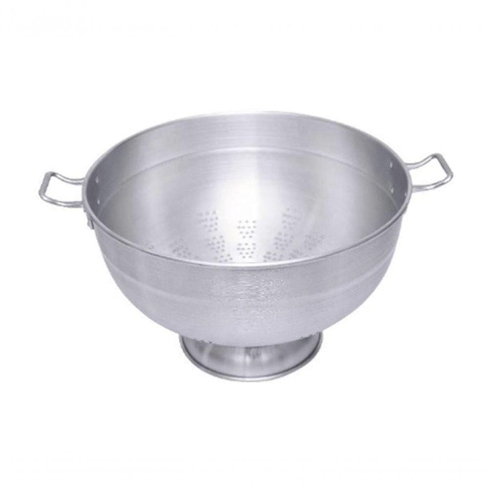 Escorredor E Macarrão Grande De Aluminio 40cm Industrial Com Pé