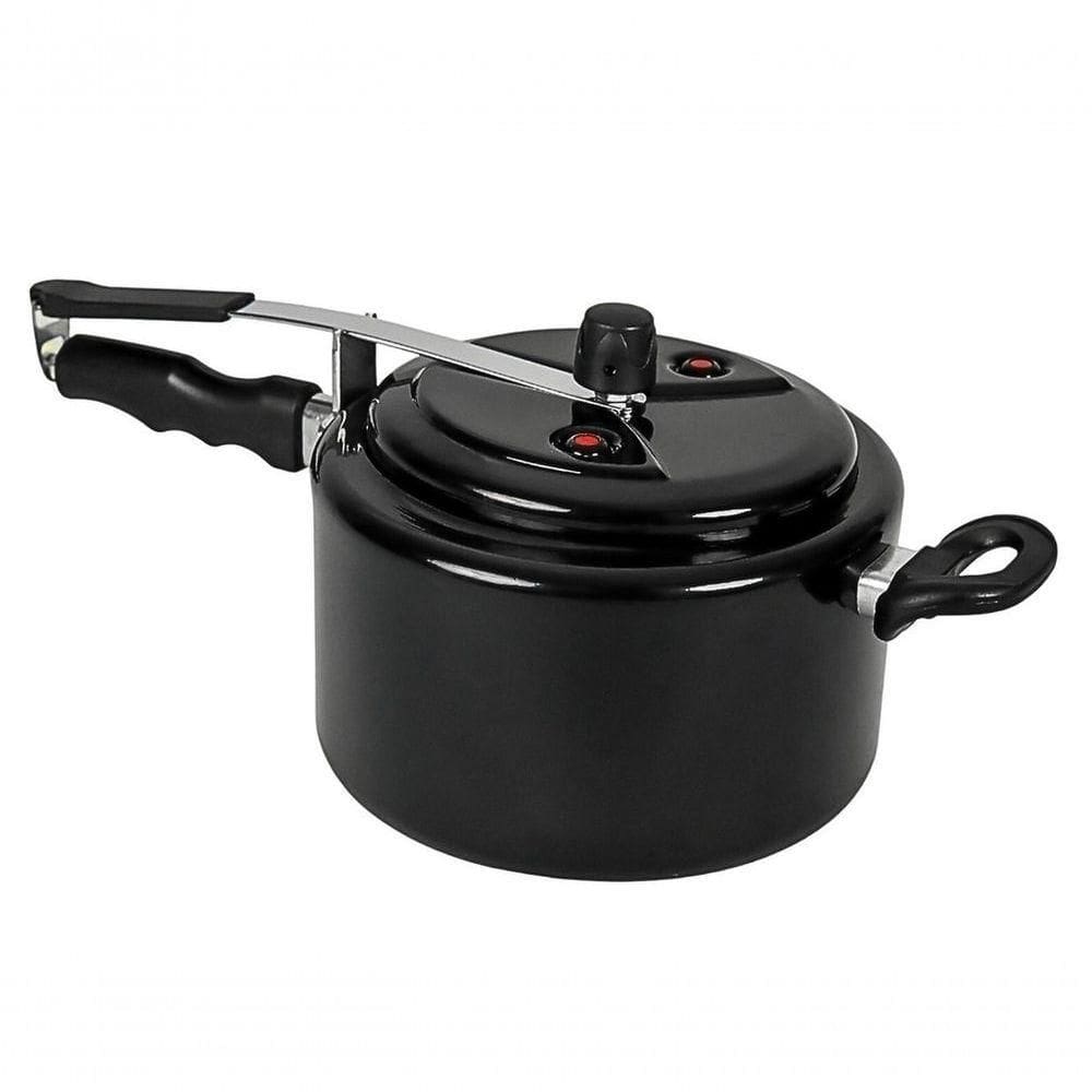 Panela De Pressão Teflon Antiaderente 5 Litros Preta Gourmet