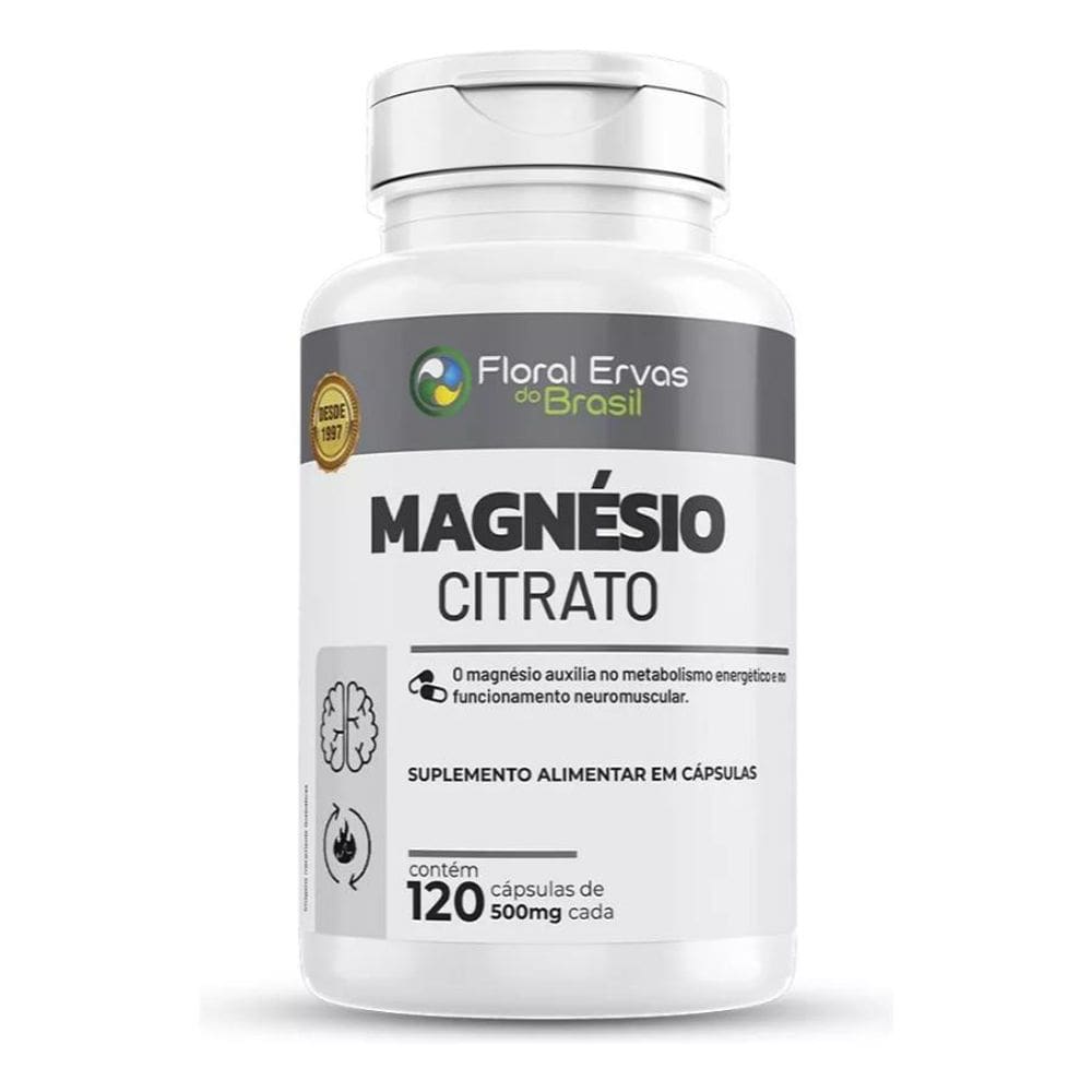 Magnésio Citrato 500mg 120 Cápsulas - Floral Ervas
