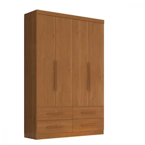 Guarda Roupa De Solteiro Maximus 4 Portas Cinamomo Zanzini Cinamomo