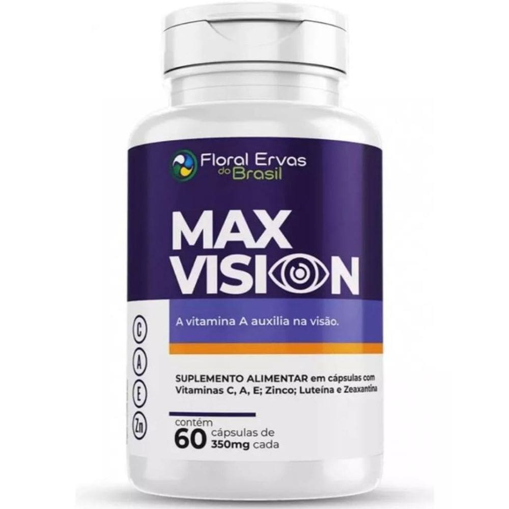 Max Vision Luteina e Zeaxantina 350mg 60 Cápsulas - Floral Ervas