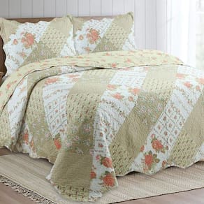 Kit Cobre Leito Colcha Mix Queen Estampado3 Peças - Jéssica