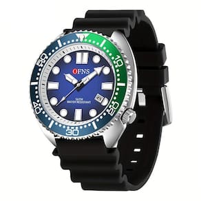 Relógio, Movimento Quartz, Display Redondo, Caixa De Liga De Círculo Azul (azul-verde)