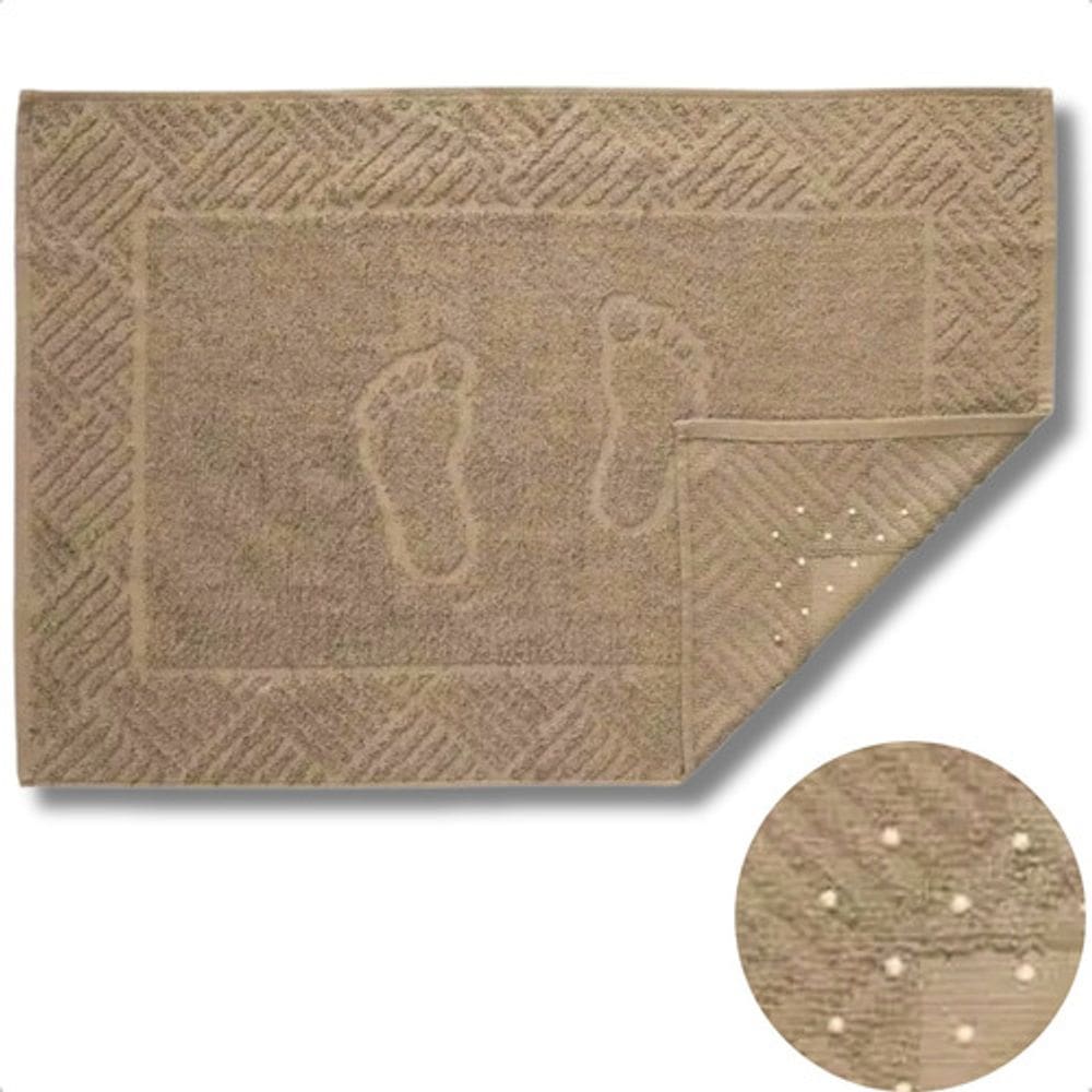 Toalha Piso Para Banheiro Felpudo Pezinho Liso Antiderrapante Teka