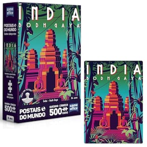 Quebra-Cabeça 500 Peças India Postais Do Mundo Toyster