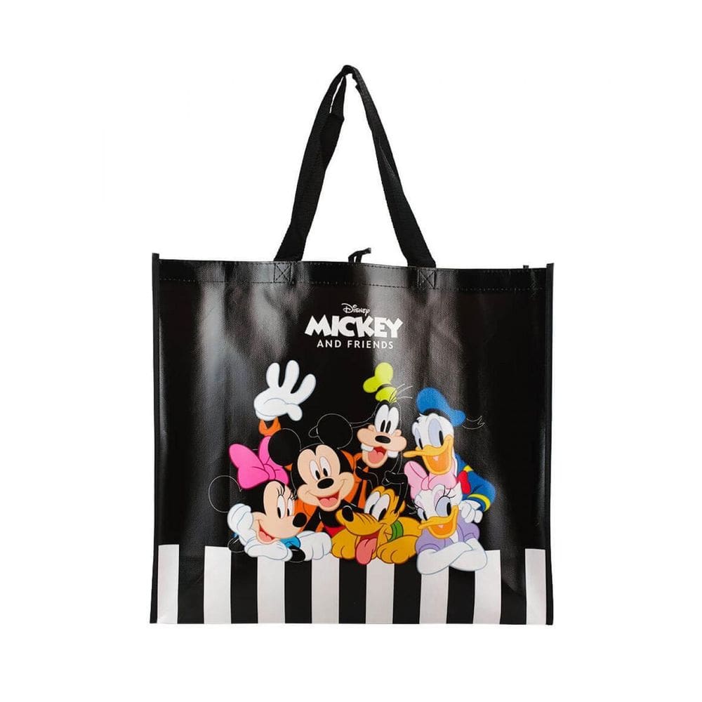 Sacola Feira Reutilizável Preto Turma Mickey 44X49.5Cm