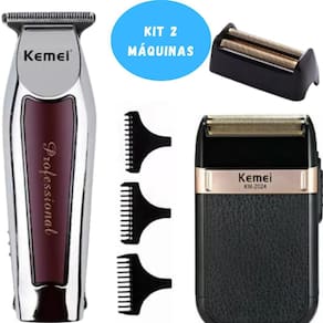 Kit Cuidado Masculino Kemei 2024 + 9164 Profissional