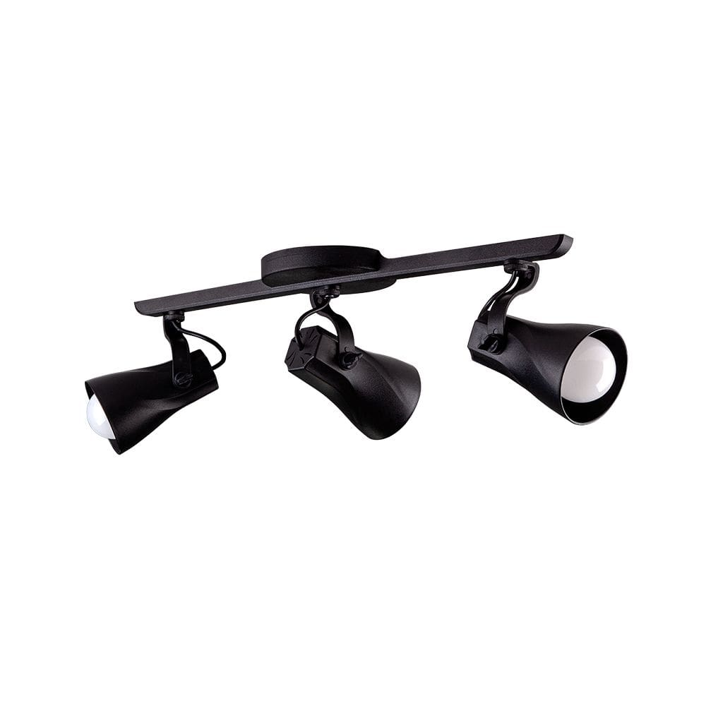 Luminária de Teto Spot Trilho Direcionável Octa 3 Lâmpadas Praia Litoral E27 Bivolt