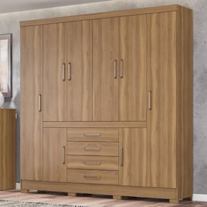 Guarda Roupa Casal 8 Portas E 4 Gavetas New México - Amêndola Touch Amêndola Touch