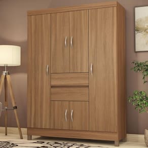 Guarda Roupa Solteiro 6 Portas E 2 Gavetas Utah - Amêndola Touch Amêndola Touch