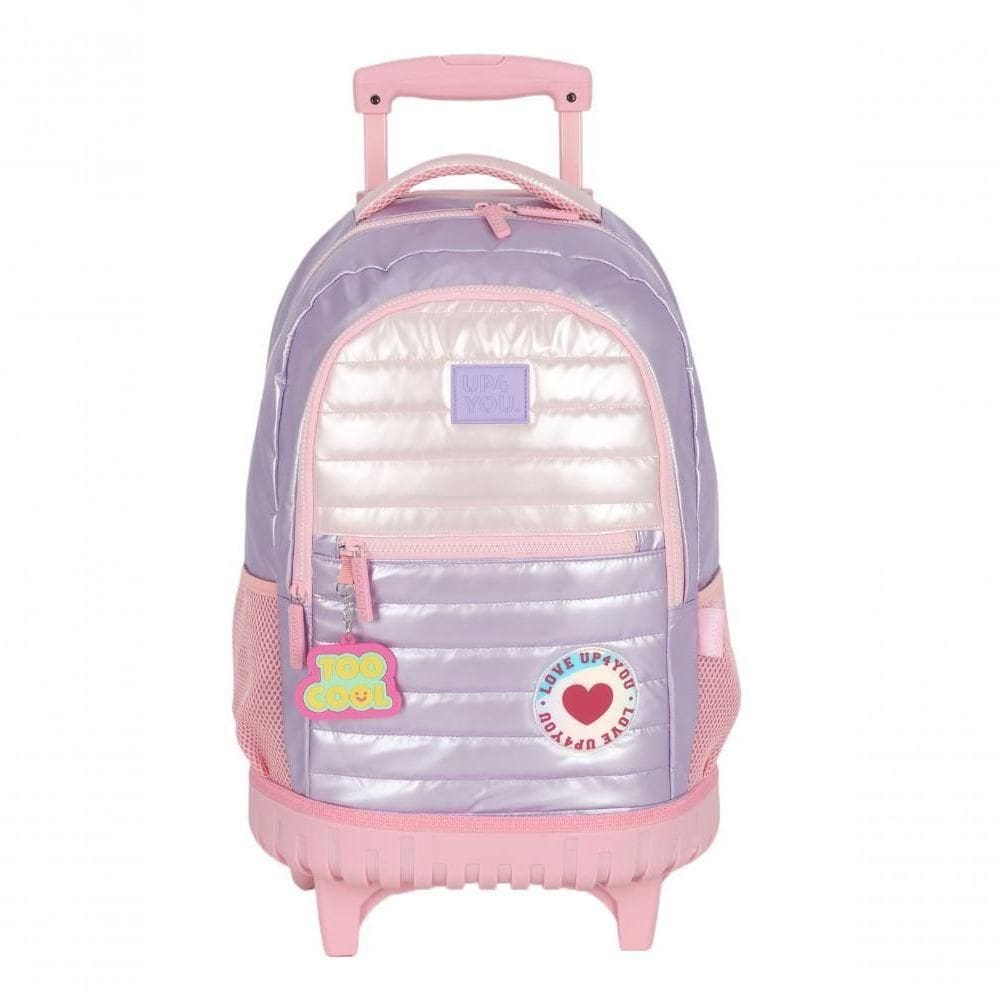 Mochilete Com Carrinho Rosa - Unico Rosa