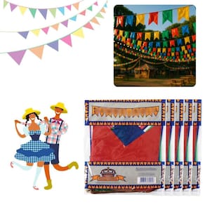Bandeirinha De Festa Junina 50M Plástica Ambientes Externos
