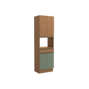 Paneleiro de Cozinha Maxxi G751 c/ 4 Portas 1 Gaveta e 1 Nicho p/ Forno 70cm Canela/Verde - Kappesberg