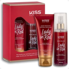 Kit Corporal Kiss New York Lady In Red: Body Splash e Loção Hidratante