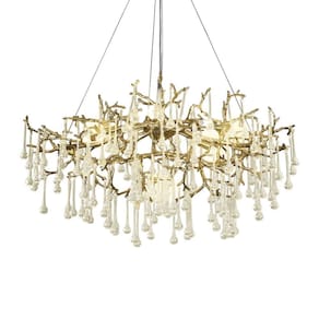 Lustre Pendente Blumenau Serena G9 Bivolt Dourado