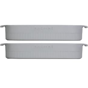 Kit 2 Travessas Refratária Porcelana 36x24cm Branca Germer com Alças Restaurante